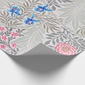 Roos en Larkspur, William Morris Cadeaupapier (Hoek)