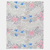 Roos en Larkspur, William Morris Fleece Deken (Voorkant)
