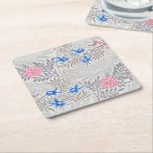 Roos en Larkspur, William Morris Kartonnen Onderzetters (Schuin)