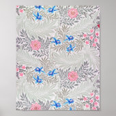Roos en Larkspur, William Morris Poster (Voorkant)