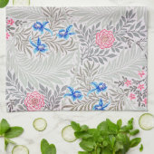 Roos en Larkspur, William Morris Theedoek (Gevouwen)