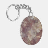 Roos en Lavender Brown Marble Sleutelhanger (Voorkant Links)
