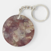 Roos en Lavender Brown Marble Sleutelhanger (Achterkant)