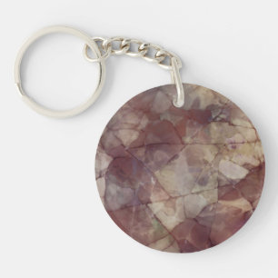 Roos en Lavender Brown Marble Sleutelhanger