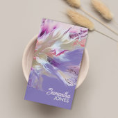 Roos en lavender Burst Abstract Visitekaartje