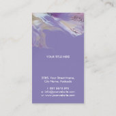 Roos en lavender Burst Abstract Visitekaartje (Achterkant)