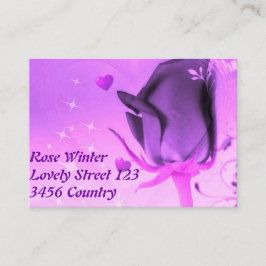 Roos en liefde visitekaartje