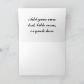 Roos en lieveheersbeestje wenskaart kaart (Binnen)