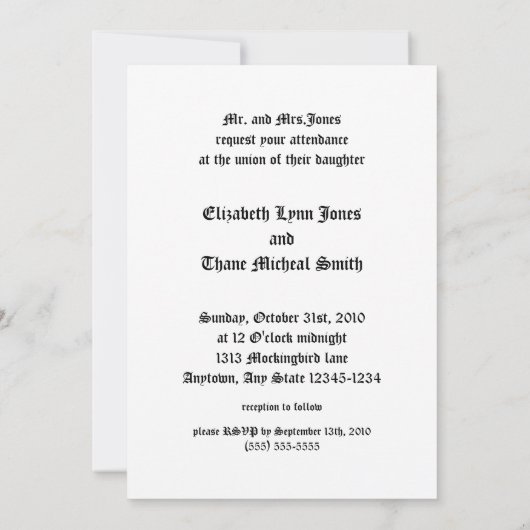 Roos en Lijst Gothic Kaart (Achterkant)