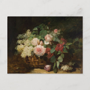 Roos en Lila door Dominique Hubert Rozier Briefkaart
