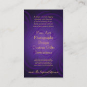 Roos en Lily Paarse Visitekaartjes (Achterkant)