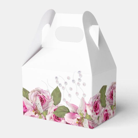 Roos en Lily Pink Vrijgezellenfeest Bedankdoosjes (Achterkant)