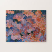 Roos en messing bloem impressionistische olieverfs legpuzzel (Horizontaal)