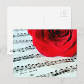 Roos en muziek - Muziekoverloop Briefkaart (Voorkant / Achterkant)