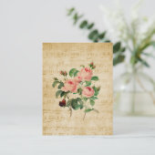  Roos en muziekblad Briefkaart (Staand voorkant)