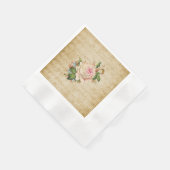 Roos en muzieknoten Papier Servet (Hoek)