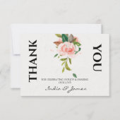  Roos en naaldhout Bedankkaart (Voorkant)