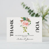  Roos en naaldhout Bedankkaart (Staand voorkant)