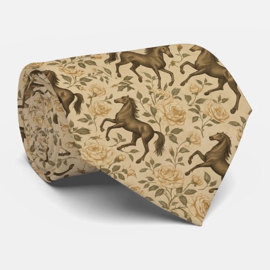  Roos en paardenbloem Stropdas (Opgerold)