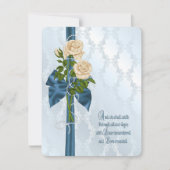 Roos en Pearl Bouquet Vow Renewal Kaart (Voorkant)