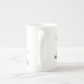 Roos en Peony Waterverf Bone China Mok (Achterkant)