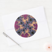 Roos- en perspeksel ronde sticker (Envelop)