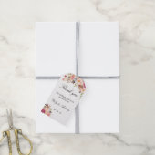 Roos en perzik Waterverf bruiloft dank u gunst Cadeaulabel (Met Touw)