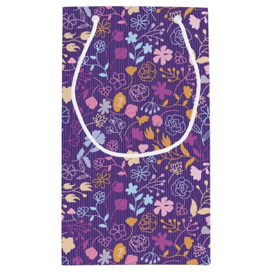 Roos en petroleumether klein cadeauzakje (Achterkant)