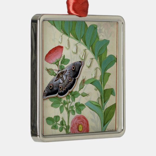 Roos en polygonatum metalen ornament (Rechts)