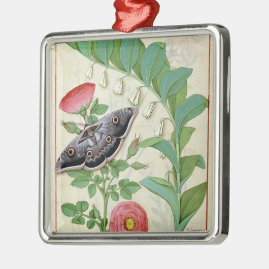 Roos en polygonatum metalen ornament (Links)