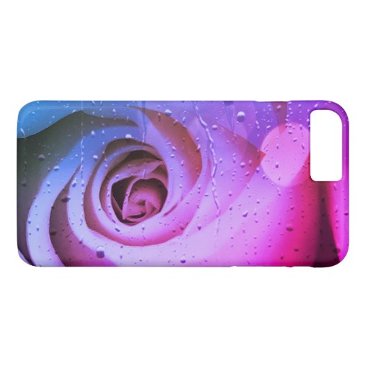 Roos en regendruppels Case-Mate iPhone case (Achterkant (Horizontaal))