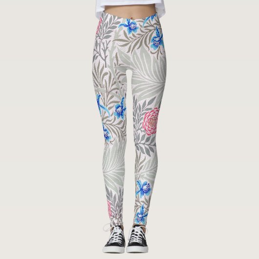 Roos en Ridderspoor, William Morris Leggings (Voorkant)