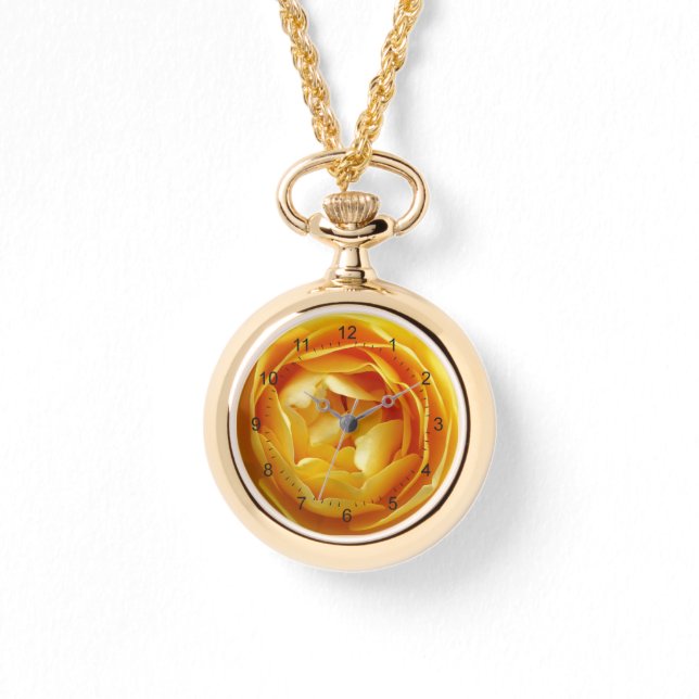 roos en rosebud horloge (Voorkant)