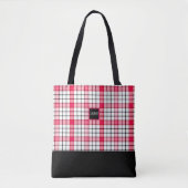 Roos- en roze cheques Aangepast schouder-Tas Tote Bag (Voorkant)