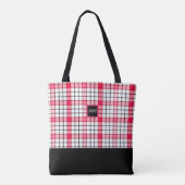 Roos- en roze cheques Aangepast schouder-Tas Tote Bag (Achterkant)