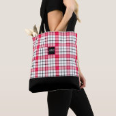 Roos- en roze cheques Aangepast schouder-Tas Tote Bag (Dichtbij)