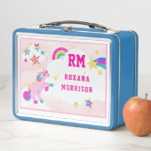 ROOS EN ROZE EN GEVLEUGELDE EENHOORN LUNCH BLAUW (In situ)