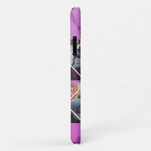 Roos en roze marmer Gepersonaliseerde paren cadeau Case-Mate iPhone Case (Achterkant/rechts)