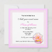 roos en roze stippen alle feestuitnodiging kaart (Voorkant)