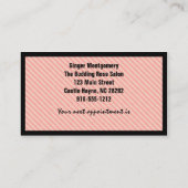 Roos- en schaar-haar-Visitekaartje Afsprakenkaartje (Achterkant)