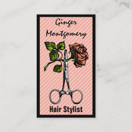 Roos- en schaar-haar-Visitekaartje Afsprakenkaartje