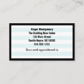 Roos- en schaar-haar-Visitekaartje Afsprakenkaartje (Achterkant)