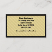 Roos- en schaar-haar-Visitekaartje Afsprakenkaartje (Achterkant)