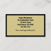 Roos- en schaar-haar-Visitekaartje Afsprakenkaartje (Achterkant)