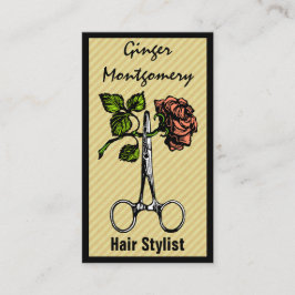Roos- en schaar-haar-Visitekaartje Afsprakenkaartje