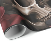 Roos en schedel cadeaupapier (Rol Hoek)