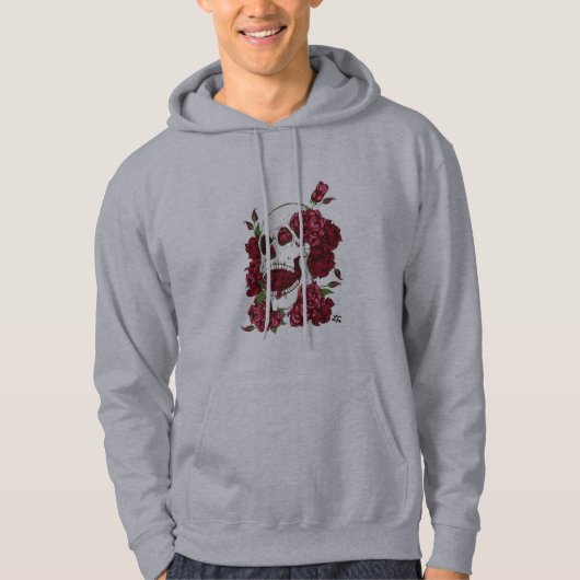 Roos- en schedel hoodie (Voorkant)