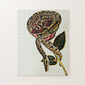 Roos en slang - Ball Phyton Legpuzzel (Verticaal)