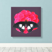 Roos en slibstaart canvas afdruk (Insitu (Houten vloer))