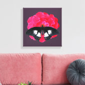 Roos en slibstaart canvas afdruk (Insitu (Woonkamer))